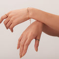 Armband dezent mit Zirkoniasteinen in Edelstahl | Shop Nory