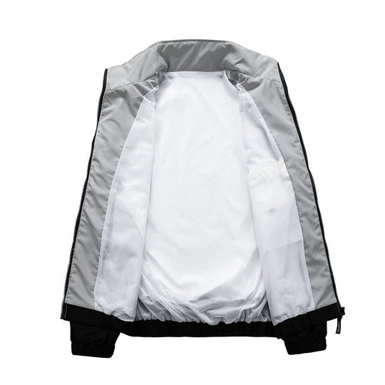 Herren Sportliche Track-Windbreakerjacke mit Stehkragen, Mesh‑Futter und Reißverschlusstaschen Shop Nory