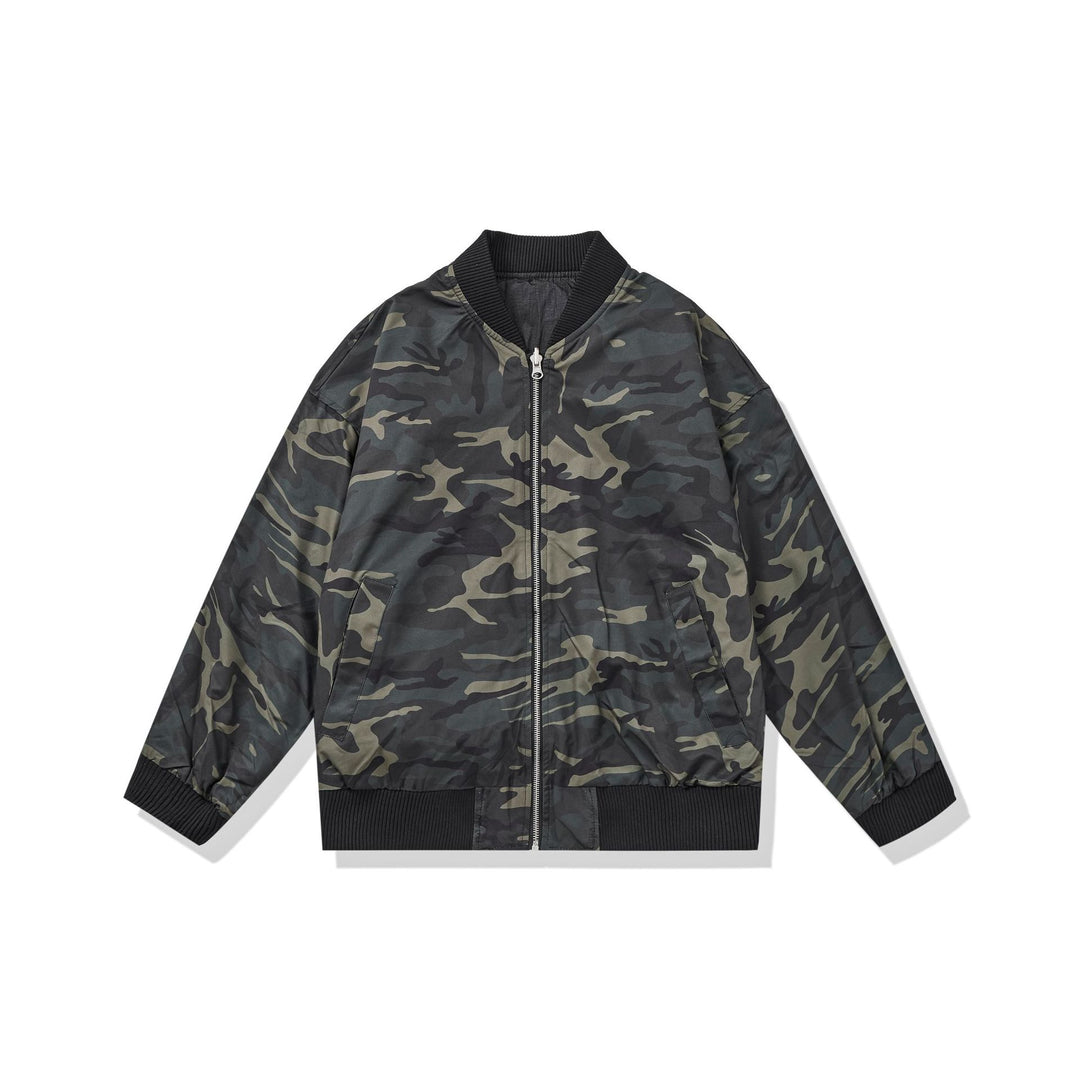 Unisex Leichtgewichtige Boxy‑Bomberjacke aus Nylon mit geripptem Kragen und Pattentaschen Shop Nory