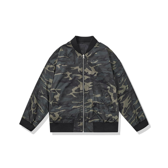 Unisex Leichtgewichtige Boxy‑Bomberjacke aus Nylon mit geripptem Kragen und Pattentaschen Shop Nory