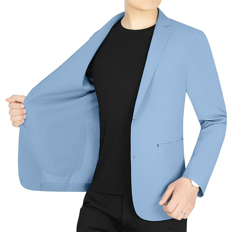 Herren Slim-Fit Jersey-Blazer ohne Innenfutter mit Stretchkomfort für Reise und Business Shop Nory