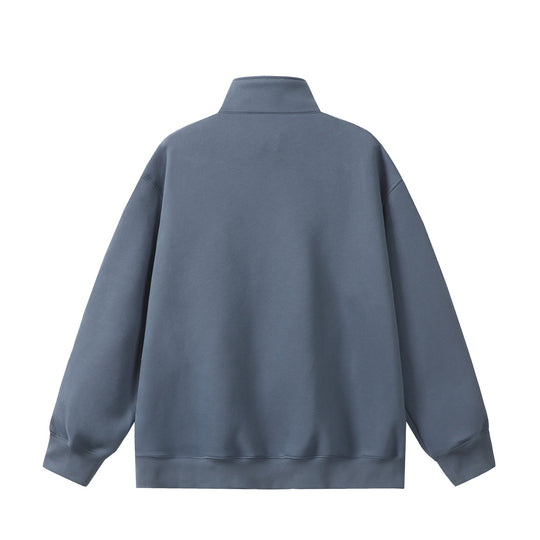 Unisex Oversize Sweatshirt mit Halbzip, hohem Funnelkragen und Kängurutasche Shop Nory