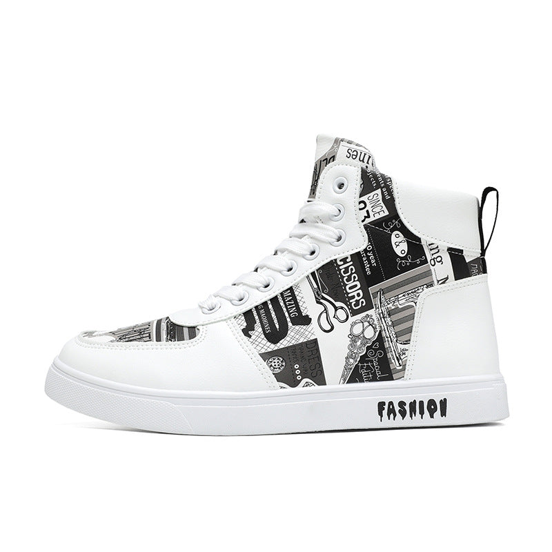 Herren Modische High-Top Sneakers mit einzigartigem Grafikdesign