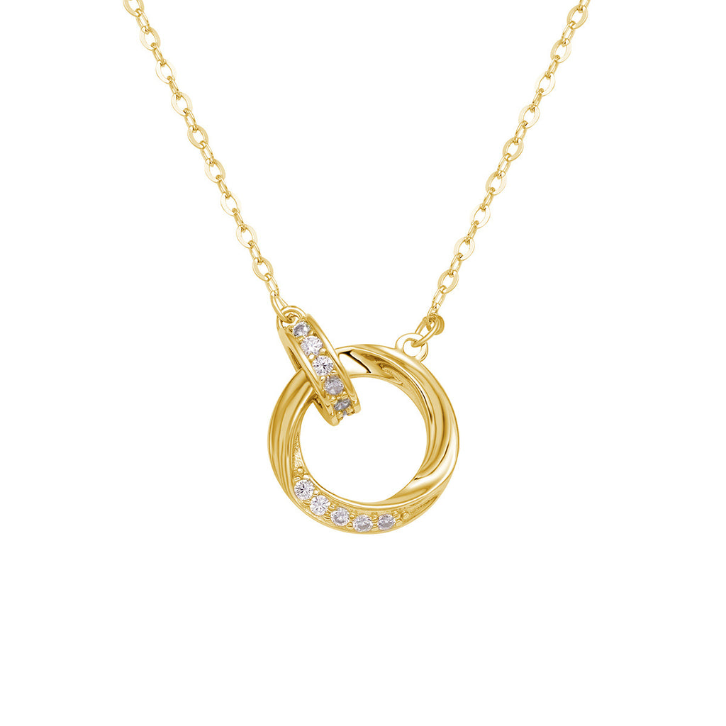 Damen elegante Halskette mit funkelndem Anhänger Shop Nory