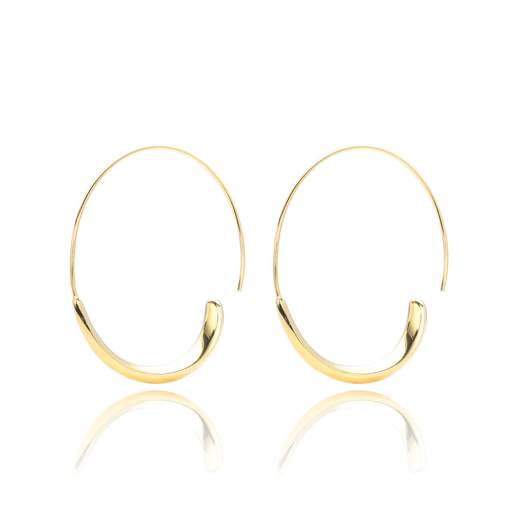 Damen Ohrhänger mit modernem, geschwungenem Design aus hochwertigem 925 Sterling Silber Shop Nory