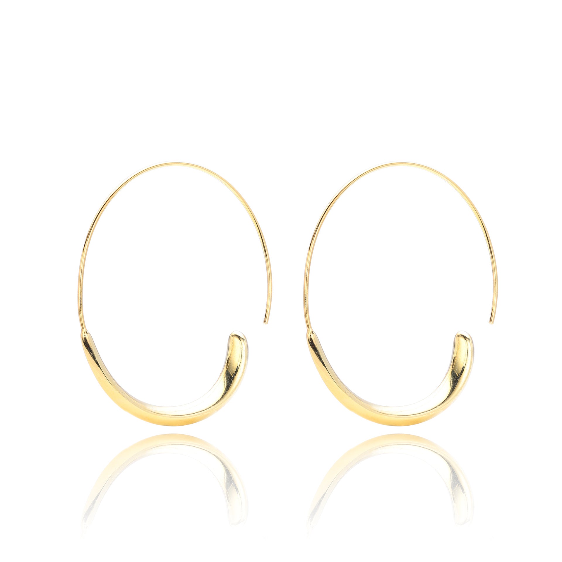 Damen Ohrhänger mit modernem, geschwungenem Design aus hochwertigem 925 Sterling Silber Shop Nory