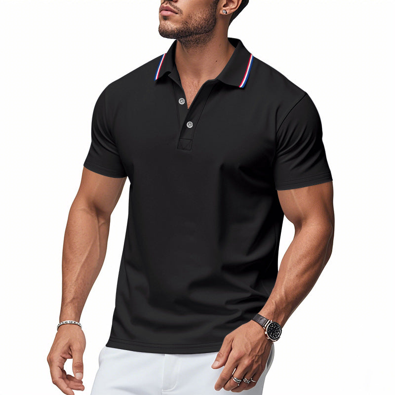Herren Poloshirt mit modernem Kragen und feuchtigkeitsregulierender Technologie