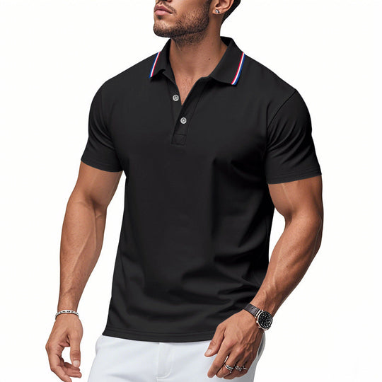 Herren Poloshirt mit modernem Kragen und feuchtigkeitsregulierender Technologie