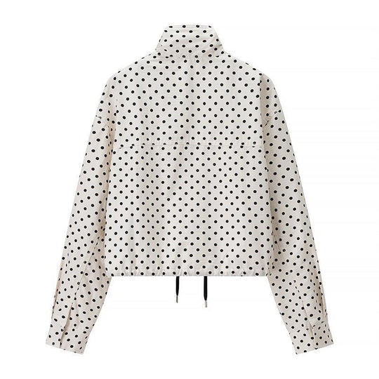 Damen Zweiteiliges Gepunktetes Blazer- und Shorts-Set mit Volumenärmeln und hoher Taille Shop Nory