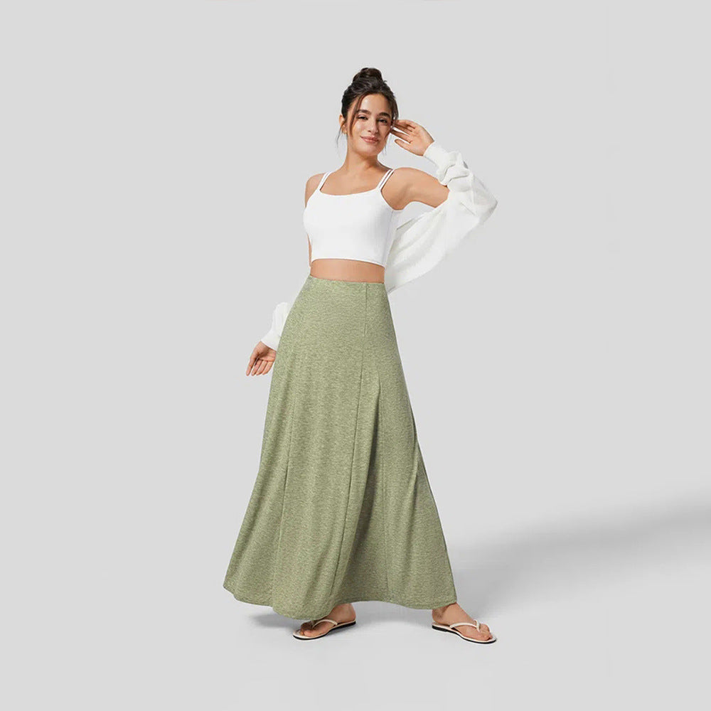 Damen fließender Maxirock mit hohem Bund und Stretch-Jersey Shop Nory