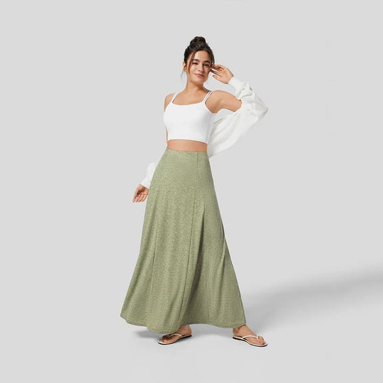 Damen fließender Maxirock mit hohem Bund und Stretch-Jersey Shop Nory