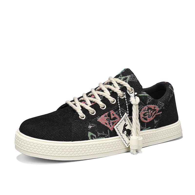 Damen Lässige Canvas-Sneakers mit einzigartigem Druckdesign