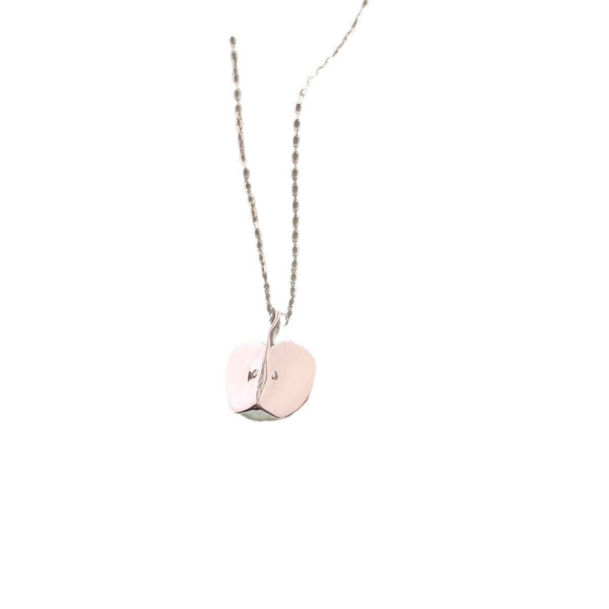 Damen elegante Halskette mit Apfelanhänger und feiner Silberkette Shop Nory