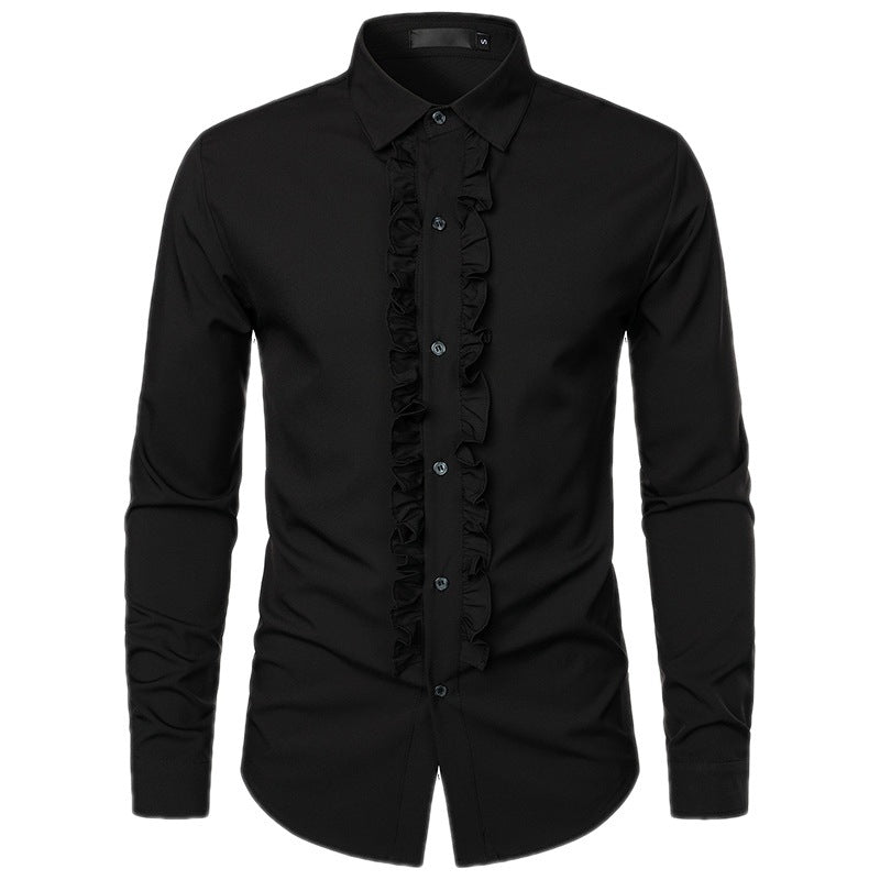 Herren Elegantes Hemd mit Rüschendetails