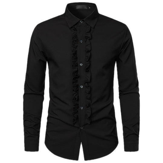 Herren Elegantes Hemd mit Rüschendetails