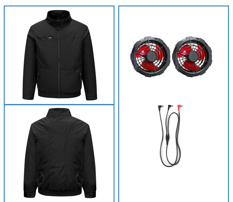 Unisex nan Niederspannungs Lüfter-Set für Kühljacken mit drei kompakten Ventilatoren und Y-Anschluss Shopnory