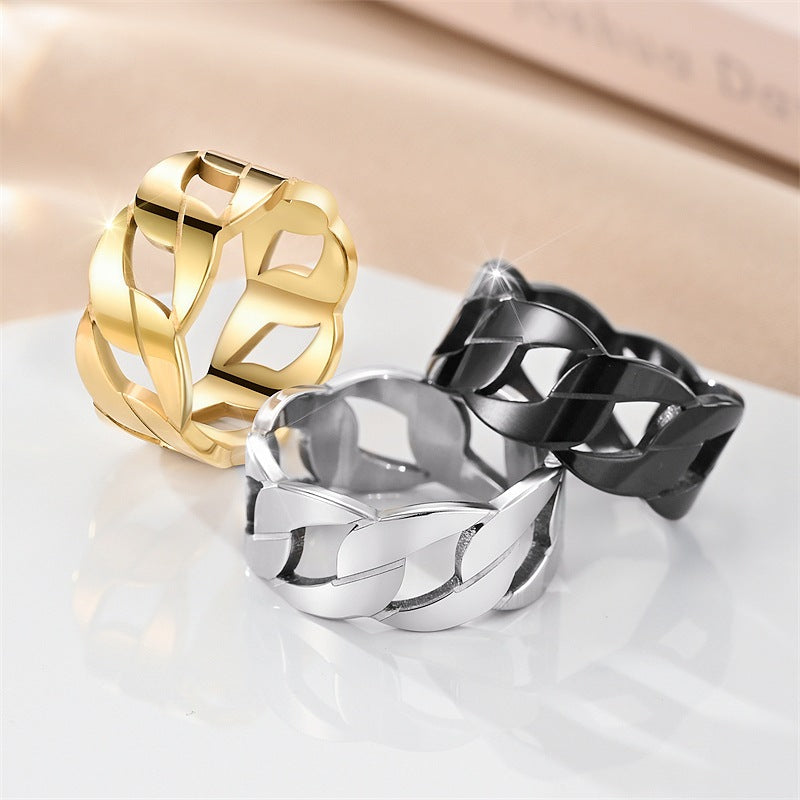 Damen Ring mit elegantem geflochtenem Blattmuster Shop Nory