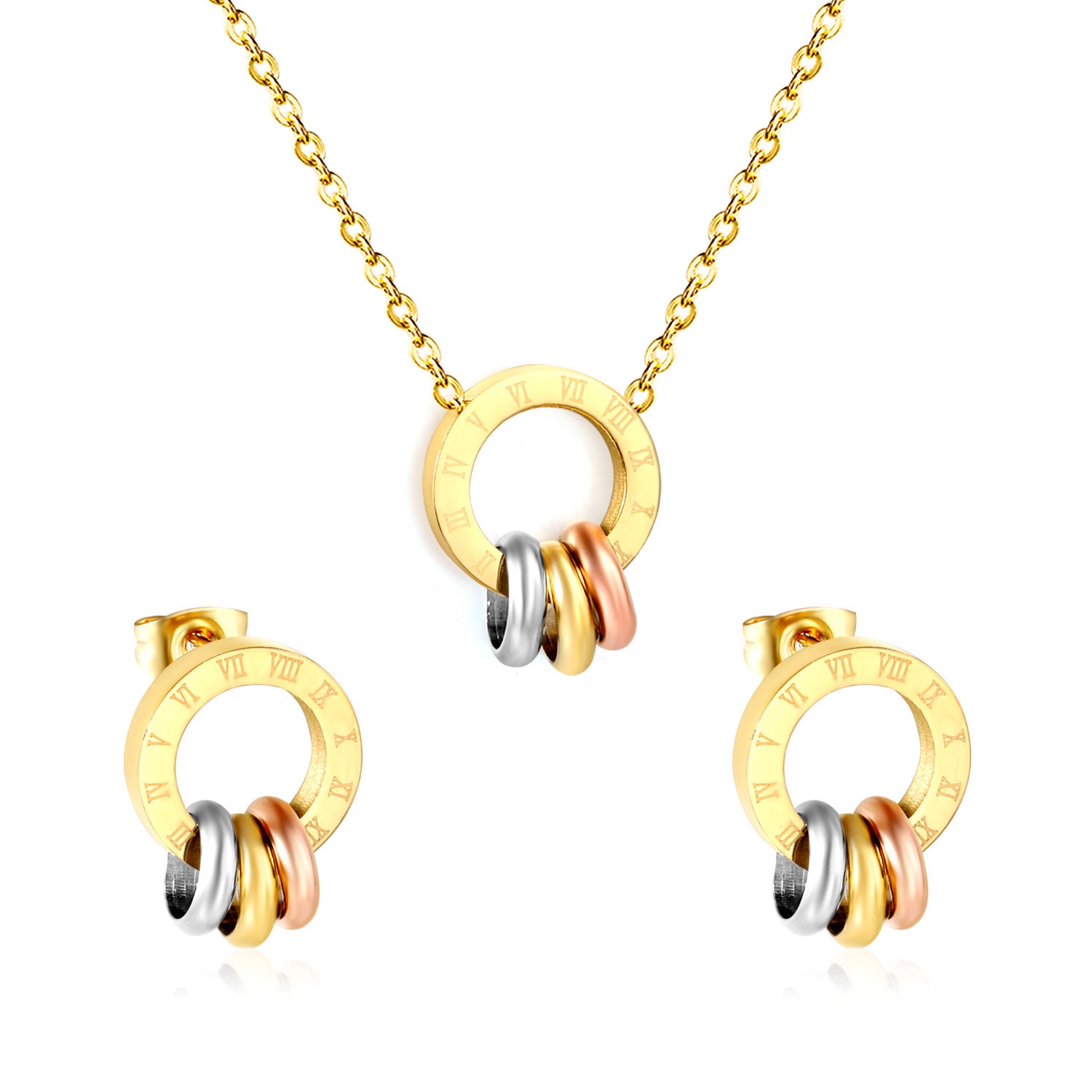 Damen Schmuckset mit luxuriösem Anhänger und stilvollen Ohrringen Shop Nory