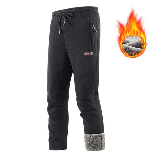 Herren Thermo-Fleece-Jogginghose mit Sherpa‑Bündchen, Kordelzug & Reißverschlusstaschen Shop Nory