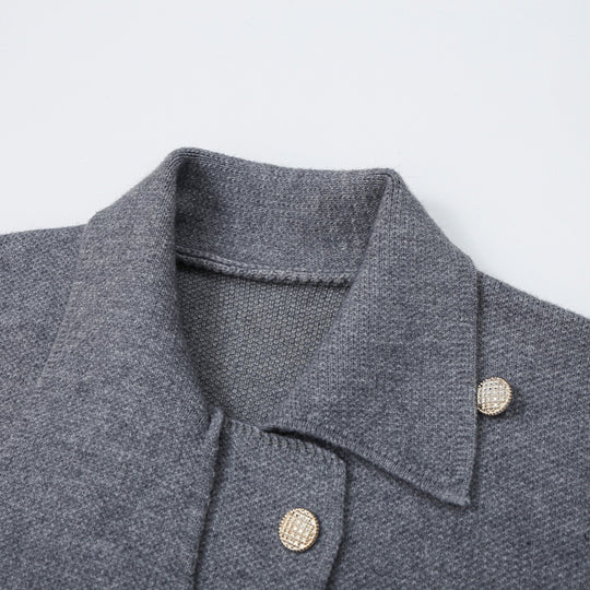 Damen Kurzer Blouson‑Mantel im Cocoon‑Schnitt mit asymmetrischem Schalkragen und Taillengürtel Shop Nory