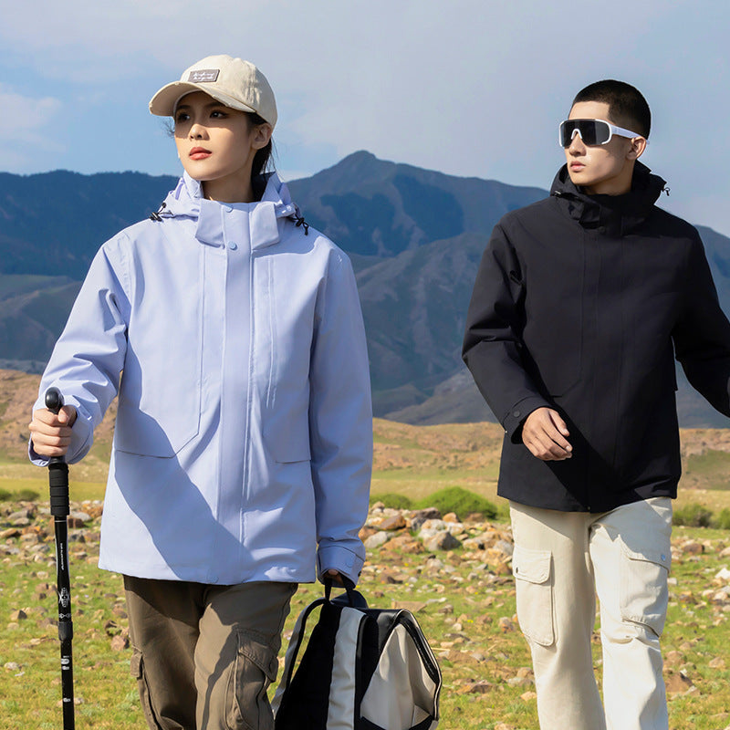 Herren Leichter wasserdichter Parka mit verstellbarer Kapuze und verdecktem Reißverschluss Shop Nory