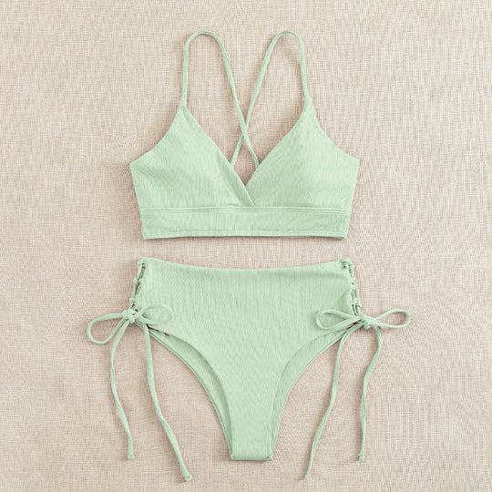Damen Bikini-Set mit raffiniertem Schnürdetail Shopnory