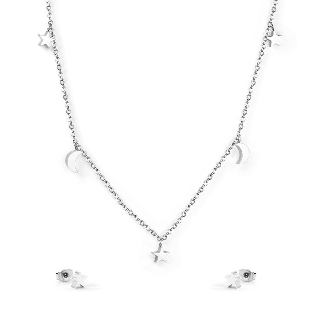 Damen Schmuckset mit funkelnden Sternanhängern Shop Nory