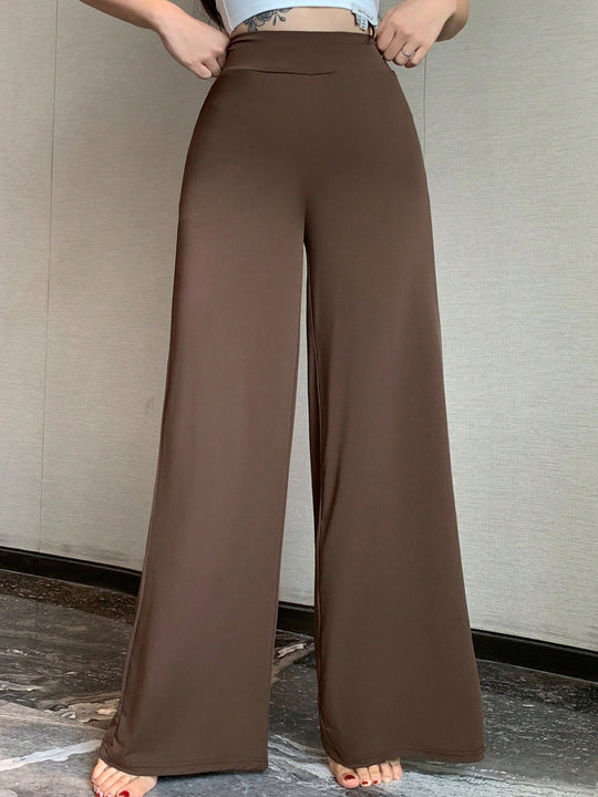 Damen Palazzohose mit hoher Taille und weitem Bein Shop Nory