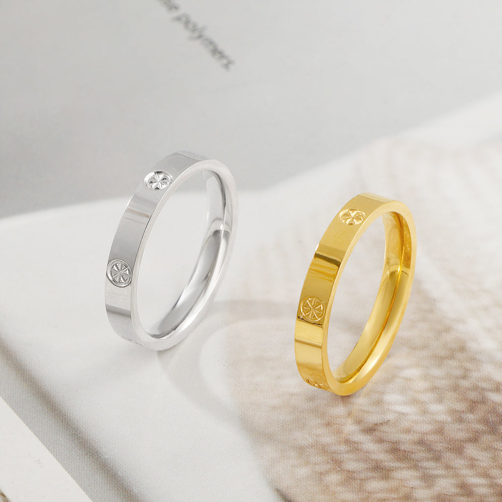 Damen moderner und minimalistischer Schmuckring mit stilvollen Verzierungen Shop Nory