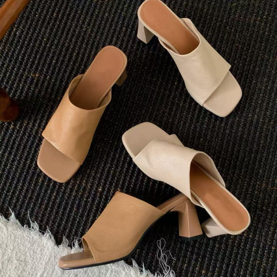Damen Bequeme Mules mit stylishen Blockabsätzen