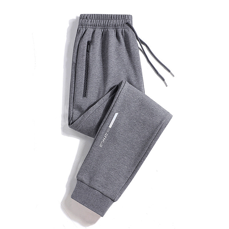Herren Sportive Jogginghose mit Reißverschlusstasche, Kordelzug und elastischen Bündchen Shop Nory