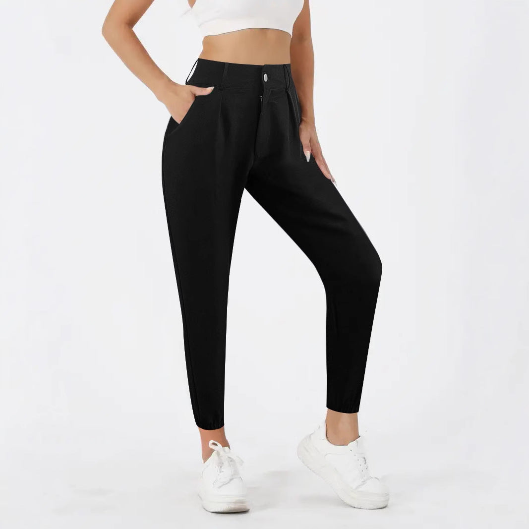Damen Hochtaillierte Chino-Hose mit schmalem Knöchel-Bündchen Shop Nory