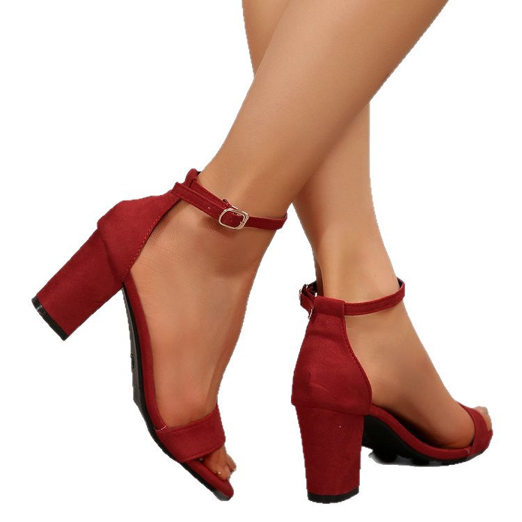 Damen Absatzsandalen mit elegantem Hahnentritt-Design und verstellbarem Riemen Shopnory
