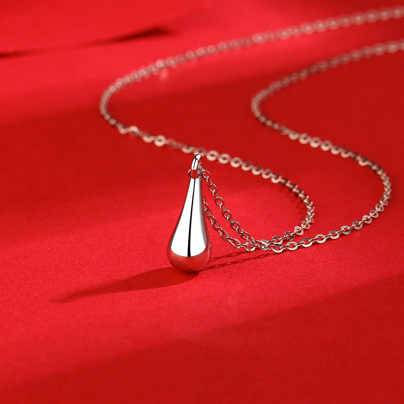 Damen eleganter Tropfen Anhänger mit feiner Kette Shop Nory