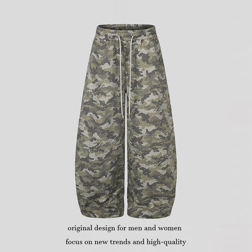 Damen Weite Camouflage-Sweathose mit Ballonbeinen und Tunnelzug Shop Nory