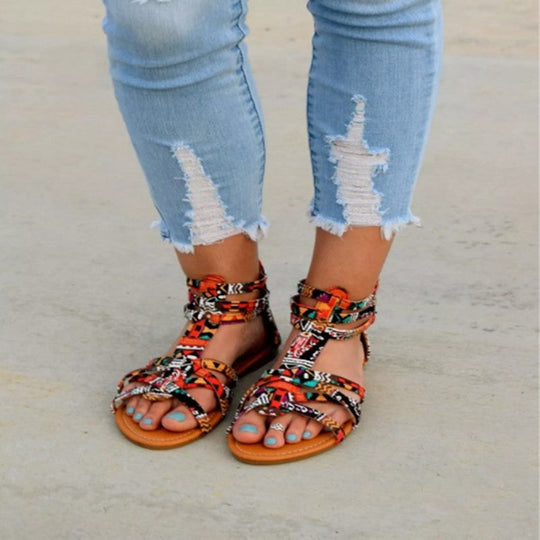 Damen Urbanen Geflochtenen Sandalen Shopnory
