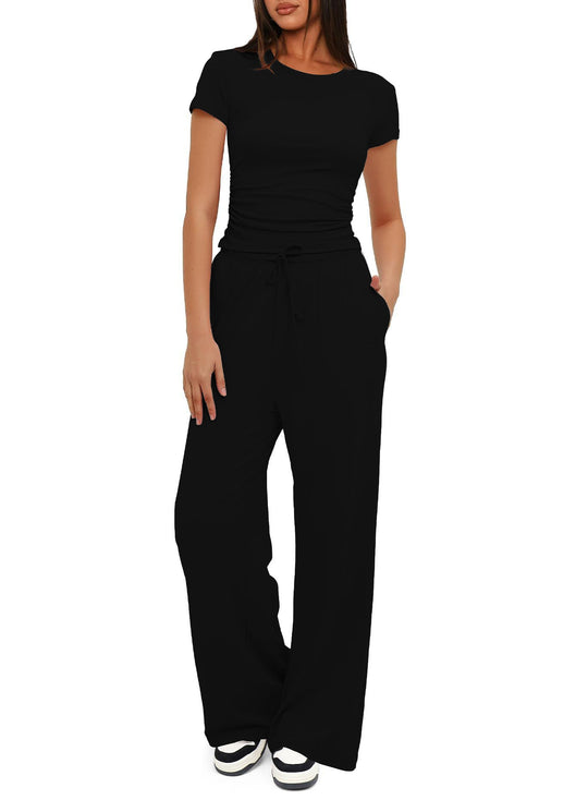 Damen Bequemes Lounge-Outfit mit elastischem Bund und weitem Schnitt