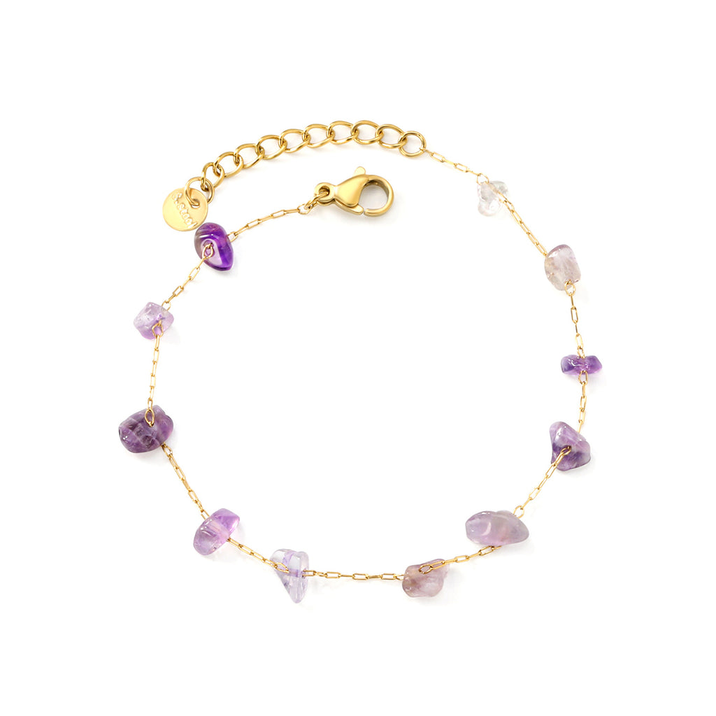 Damen Armband mit bunten Gewinnsteinen und exquisitem Goldbeschichtungsdesign Shop Nory