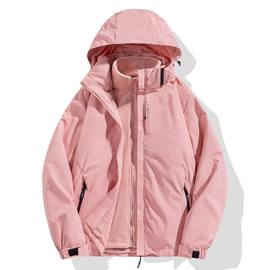 Herren zweiteilige Winterjacke mit abnehmbarer Fleece-Innenjacke wasserdicht winddicht Shop Nory