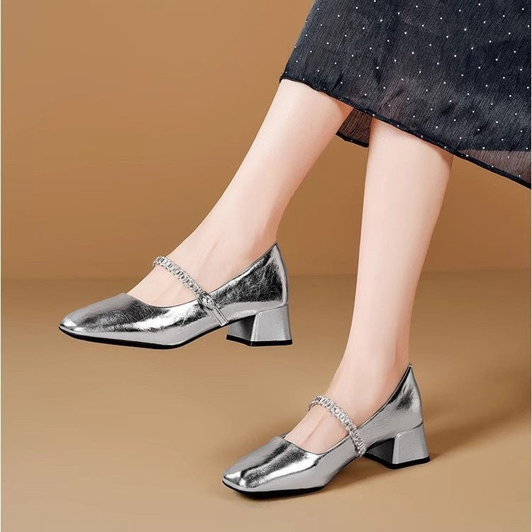 Damen Elegante und bequeme Pumps mit blockabsatz