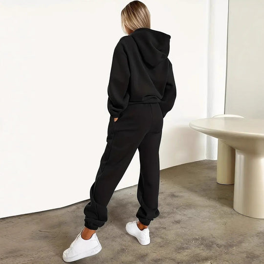 Damen nan Kapuzenpullover im Cropped-Schnitt mit Kängurutasche und grafischem Hand-Print Shop Nory
