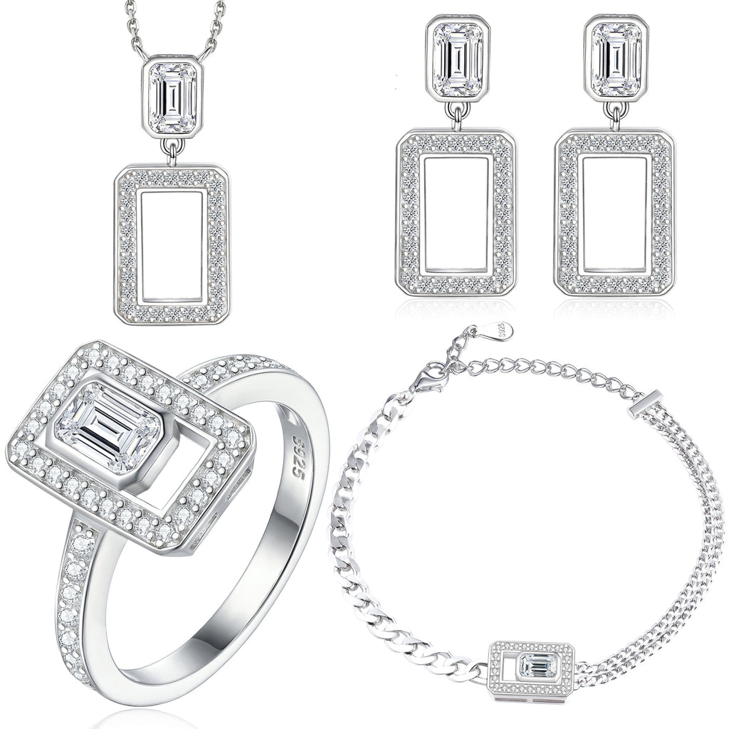 Damen Schmuckset mit elegantem Kreuz-Design und funkelnden Zirkonia Shop Nory