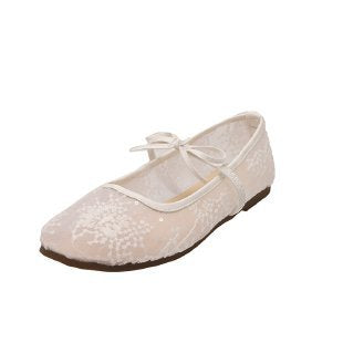 Damen Elegante Ballerinas mit dekorativem Schleifen-Design und glitzernden Applikationen