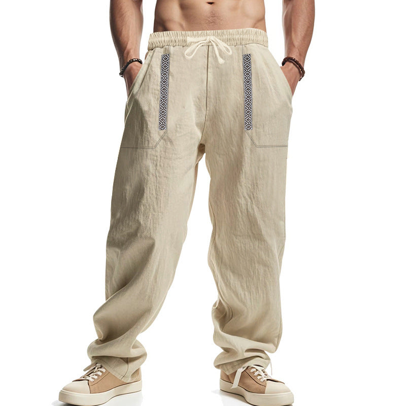 Herren lässige Cargo-Hose mit funktionalen Taschen und elastischem Bund
