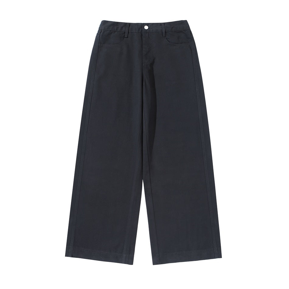 Damen Hochtaillierte Culotte-Hose aus Baumwoll-Twill mit weitem Bein Shop Nory