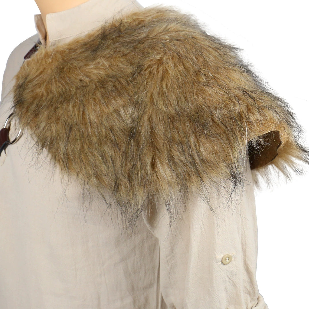 Herren dekoratives Leder‑Brustgeschirr mit abnehmbarem Kunstfell‑Schulterpolster Shop Nory