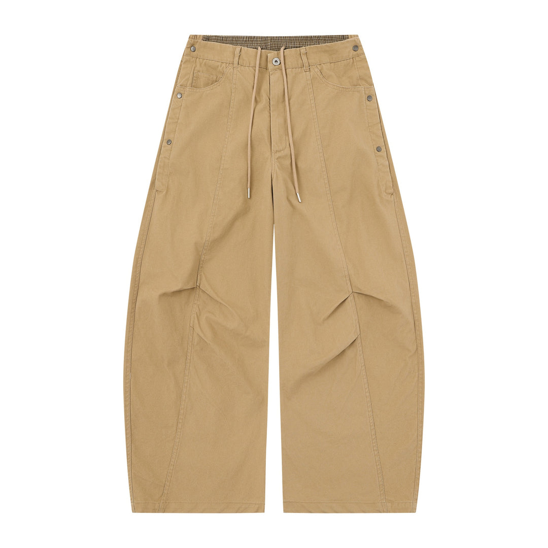 Damen Weite Culotte-Hose mit elastischem Tunnelzugbund und Cargo-Details Shop Nory