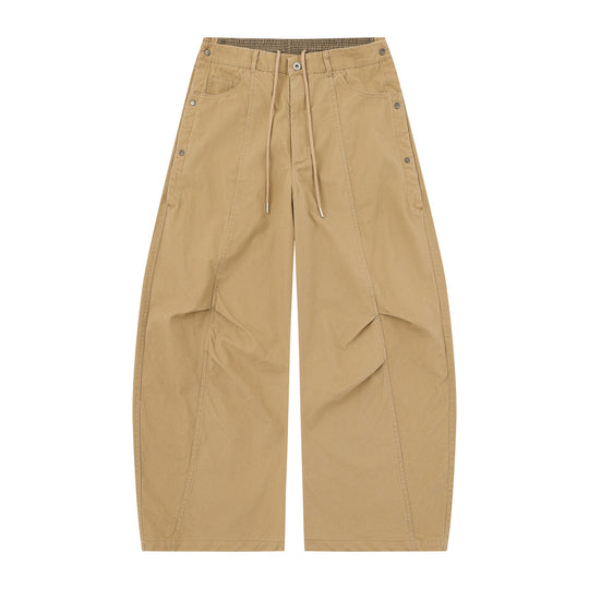 Damen Weite Culotte-Hose mit elastischem Tunnelzugbund und Cargo-Details Shop Nory