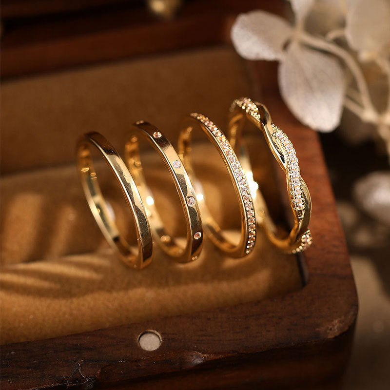 Damen elegante und zeitlose Ringe im Set Shop Nory