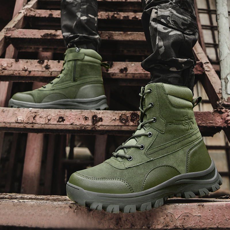 Herren wasserabweisende Tactical Boots mit hohem Knöchelschutz und strapazierfähiger Sohle